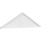 Ekena Millwork Peaked Cap Sunburst Architectural Grade PVC Pediment, 72"W x 19"H x 2"P (Pitch 6/12) PEDPS072X190PKC01 - alternate 1